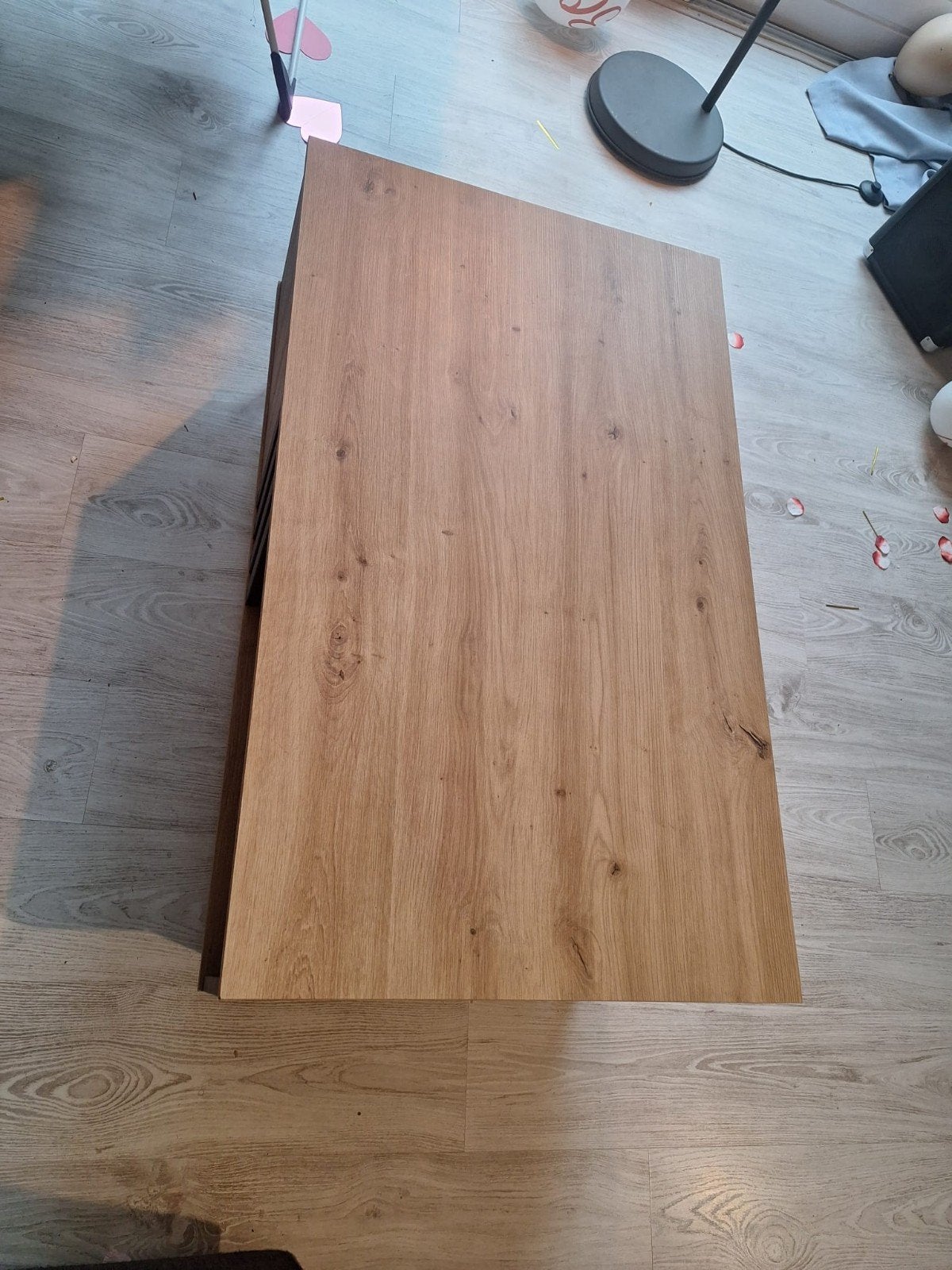 Moderne salontafel met opbergruimte - 100x60x44 cm, Gebruikt, 100 tot 150 cm, Modern, Overige houtsoorten