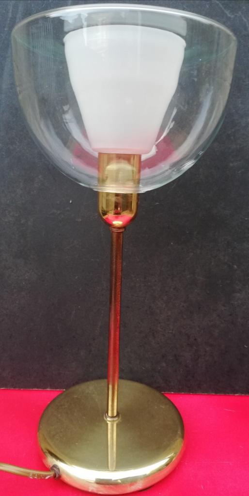 Tafellamp. Danish design? 32 cm., Huis en Inrichting, Lampen | Tafellampen, Ophalen, Post modern, Zo goed als nieuw, Glas