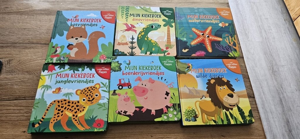 Mijn Kiekeboek - Set van 6 Boeken, Gelezen, Ophalen of Verzenden, Uitklap-, Voel- of Ontdekboek, 1 tot 2 jaar