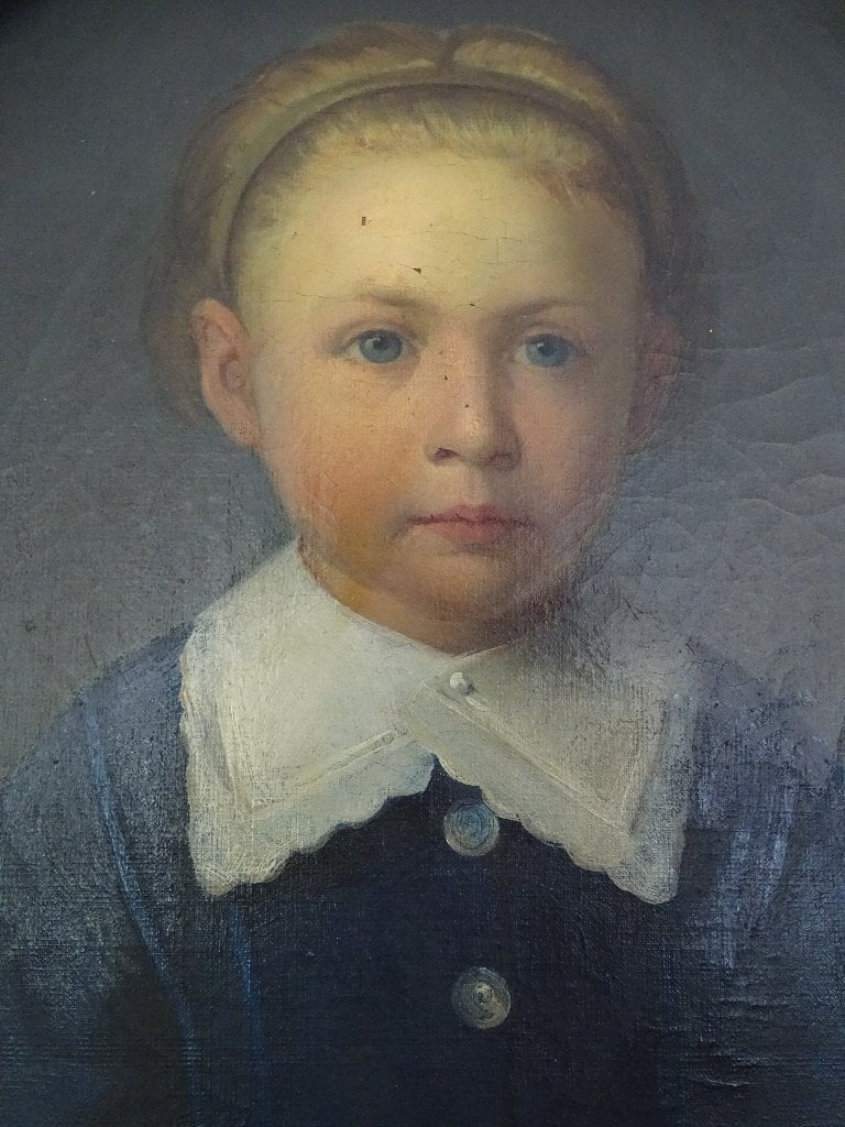 Oud schilderij op doek van 1865, Ophalen of Verzenden