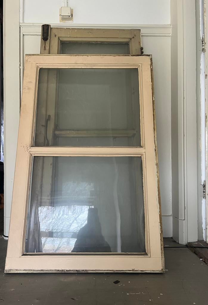 Originele oude Amsterdamse kozijnen, Gebruikt, Raamkozijn, Hout, Ophalen