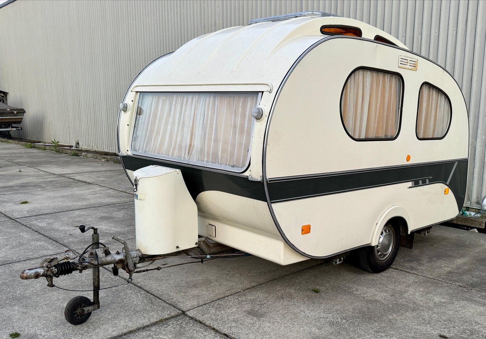 Vintage Yvonne Mostard Caravan - 304LD Compact en Charmant, Overige merken, Standaardzit, Tot en met 2, Omvormbare zithoek