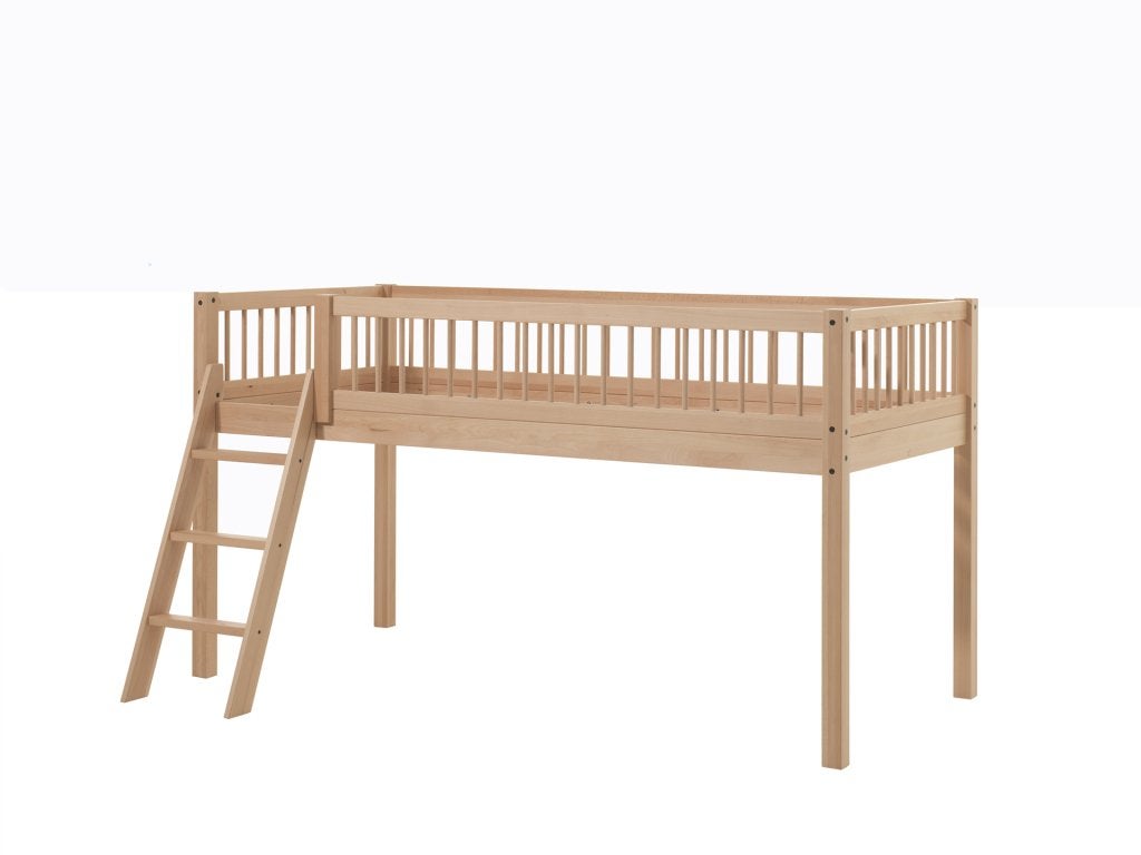 Forrest Beech halfhoogslaper - 90x200 - Naturel beuken, Niet ingevuld, Niet ingevuld, Niet ingevuld