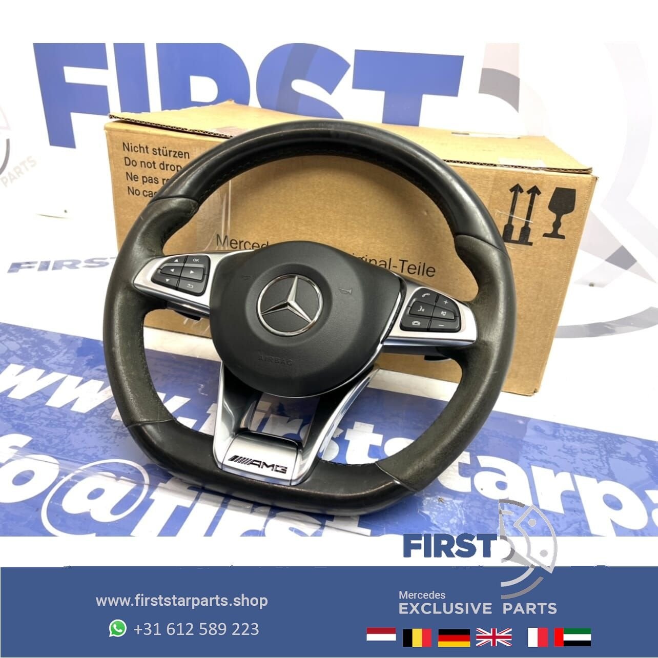 W176 A45 AMG STUUR + AIRBAG Origineel Mercedes A Klasse 2018, Gebruikt, -, Ophalen of Verzenden, -