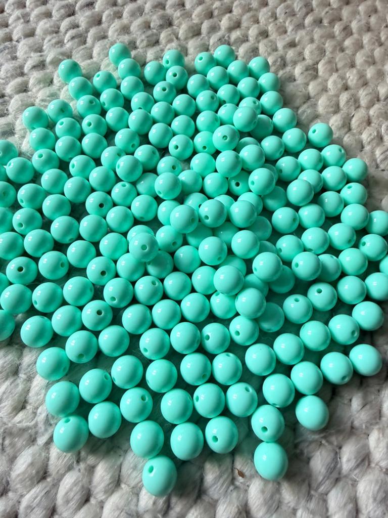 200 kralen mintgroen - 200 kralen lichtgroen 14 mm acryl, Hobby en Vrije tijd, Kralen en Sieraden maken, Ophalen of Verzenden
