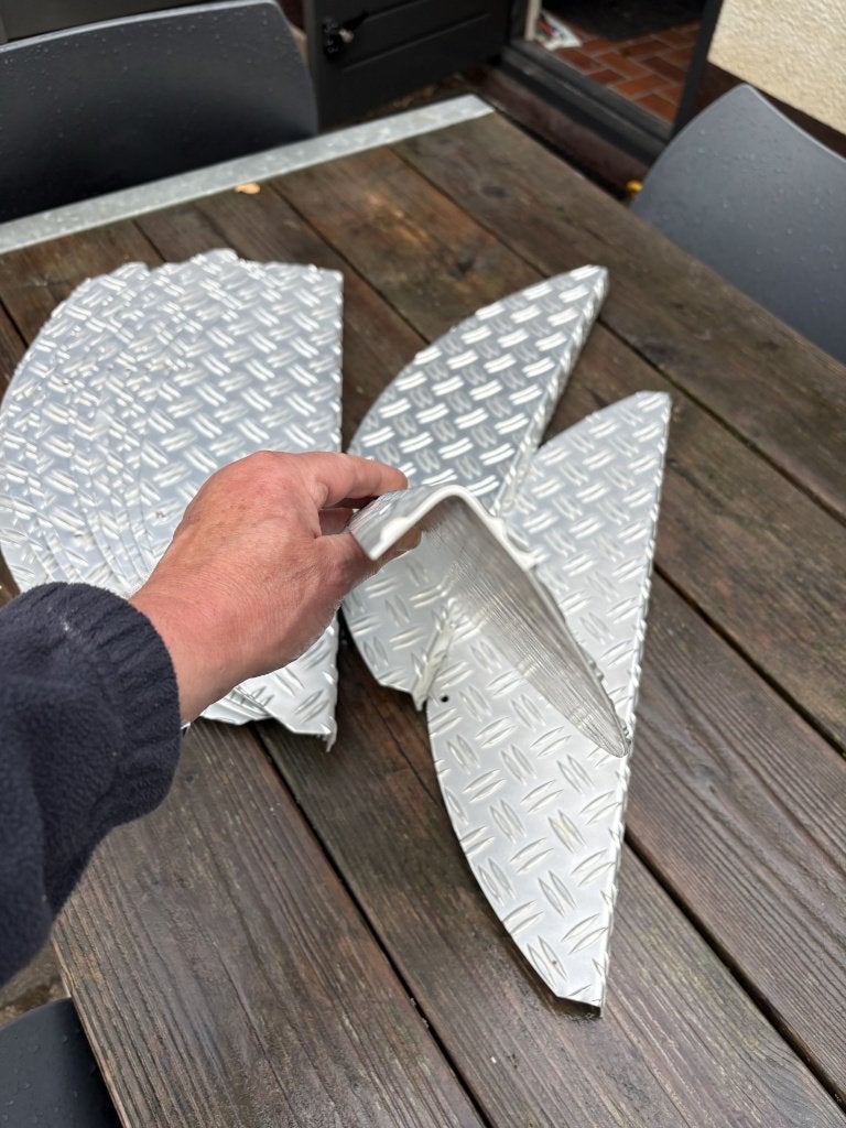 Aluminium antislip traptreden/trapmatten 60x18 cm–traanplaat, Ophalen, Zo goed als nieuw, Aluminium