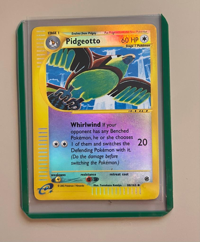 Pidgeotto Reverse Holo 88/165 - Pokemon Expedition (ongraded, Ophalen of Verzenden, Zo goed als nieuw, Losse kaart, Foil