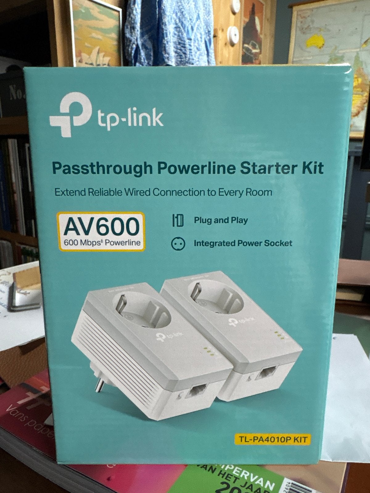 TP-Link Passthrough Powerline Starter Kit AV600, Ophalen of Verzenden, Zo goed als nieuw