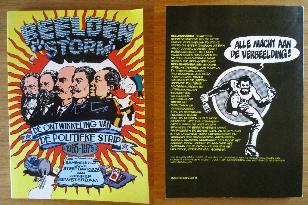 Beeldenstorm, ontwikkeling van de politieke strip 1965-1975, Eén stripboek, Ophalen of Verzenden, Zo goed als nieuw, Diverse tekenaars en schrijvers