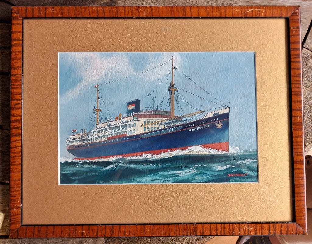 Schilderij van Frans Naerebout - M.S. Maetsuycker, Ophalen, Zo goed als nieuw