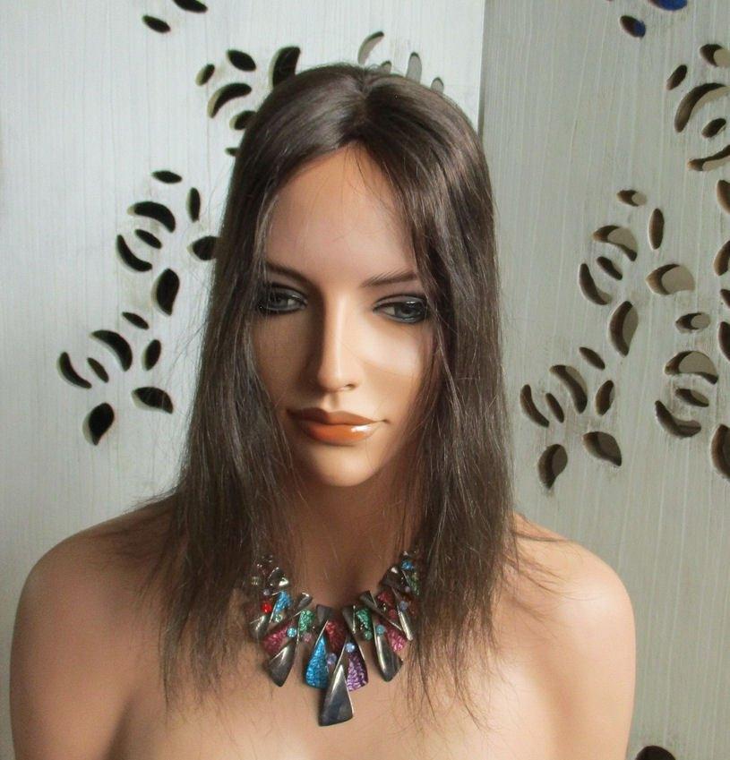Europees echthaar topper - 40cm lang - handgemaakt, Sieraden, Tassen en Uiterlijk, Uiterlijk | Haarverzorging, Ophalen of Verzenden