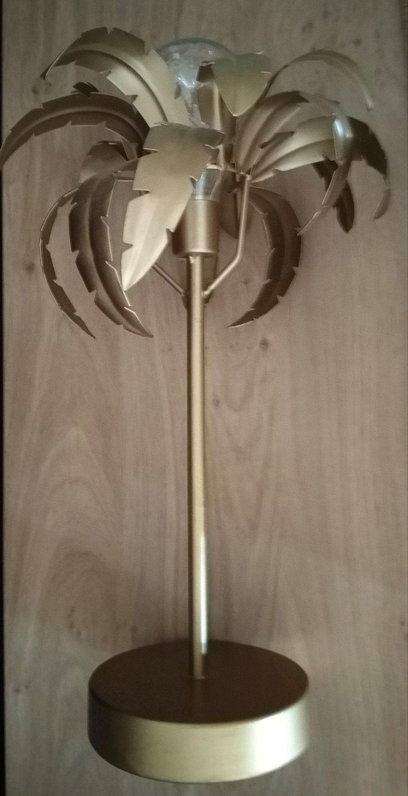 Gouden palmboom met LED Verlichting, Metaal, Overige merken, Gebruikt, Verzenden
