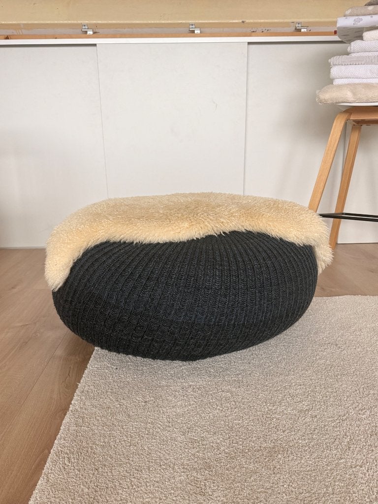 Sandared poef, Ophalen, Minder dan 50 cm, Gebruikt, Rond