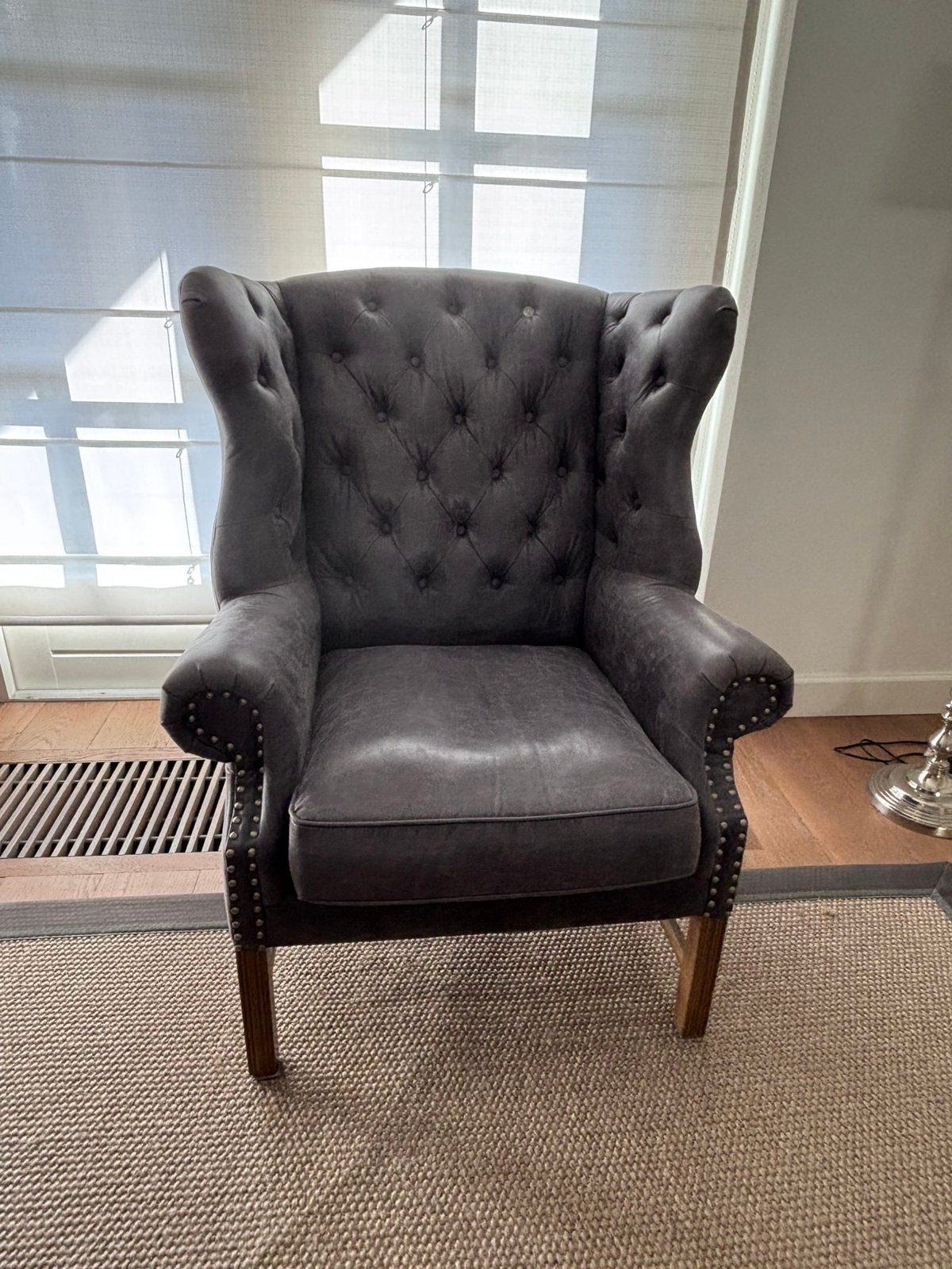 Rivièra Maison Fauteuil / oorstoel, Ophalen, Zo goed als nieuw, Leer