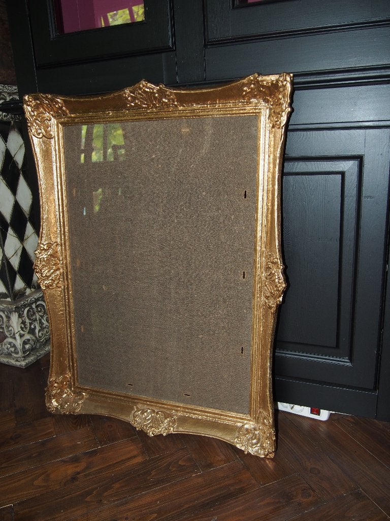 Oude Gouden Houten Lijst - 84x63 cm Buitenmaat, Ophalen, Gebruikt, Hangend, Schilderijlijst