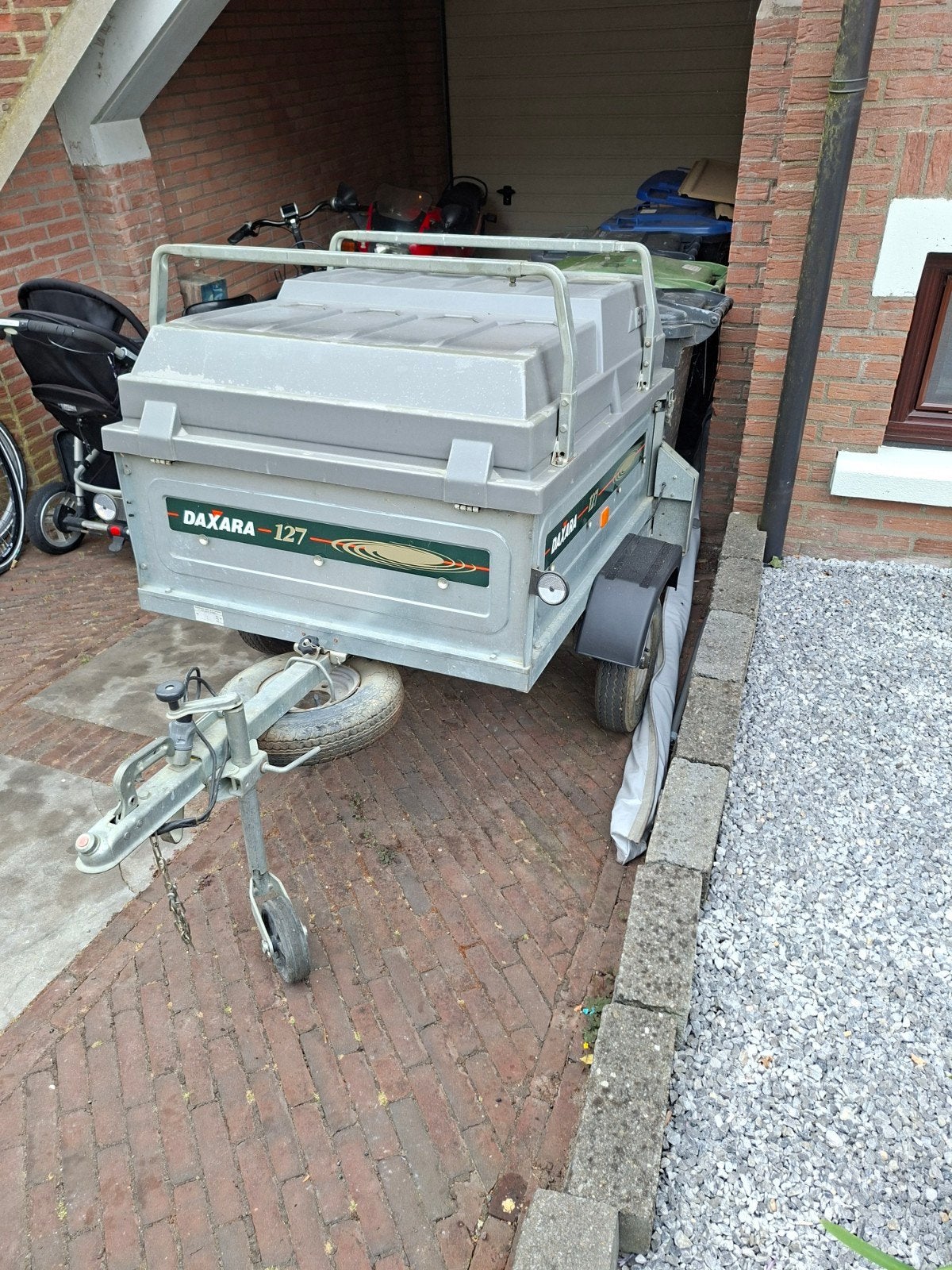 Daxara 127 aanhangwagen met huif, Auto diversen, Aanhangers en Bagagewagens, Ophalen, Gebruikt