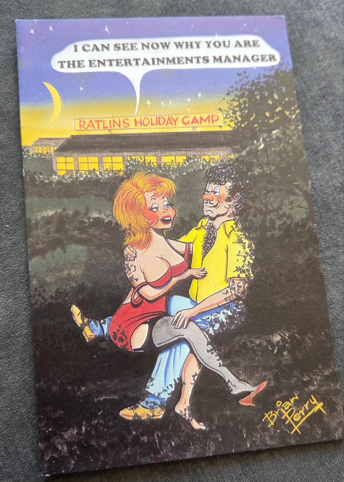 Man en sexy vrouw vozen in de bosjes, Verzenden, 1940 tot 1960, Ongelopen, Overige thema's