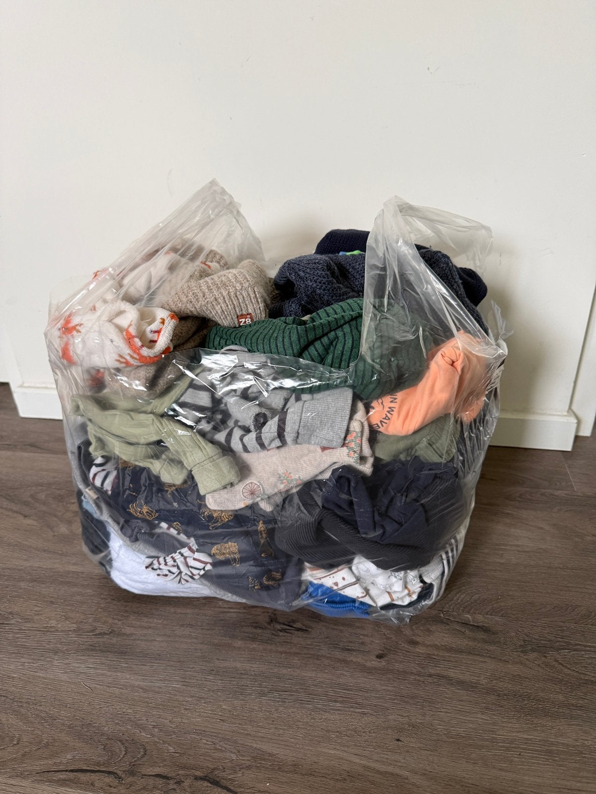 Tas gratis jongenskleding (van baby tot kleuter), Ophalen, Gebruikt