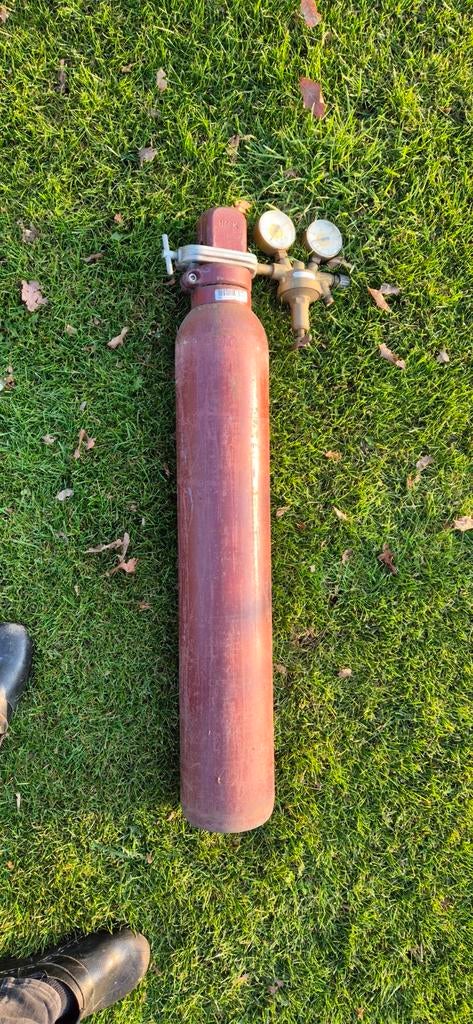 Acetyleen 10 liter HOEKLOOS leeg, Doe-het-zelf en Verbouw, Gereedschap | Lasapparaten, Ophalen, Gebruikt, Overige typen