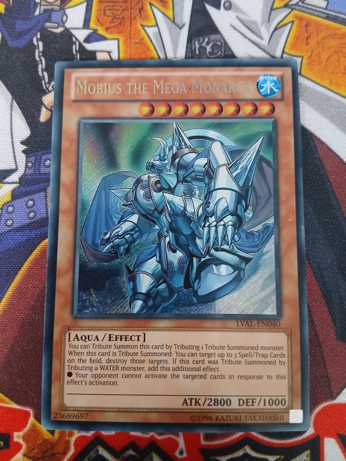 Mobius the Mega Monarch - Secret Rare LVAL - Yu-Gi-Oh, Ophalen of Verzenden, Zo goed als nieuw, Foil