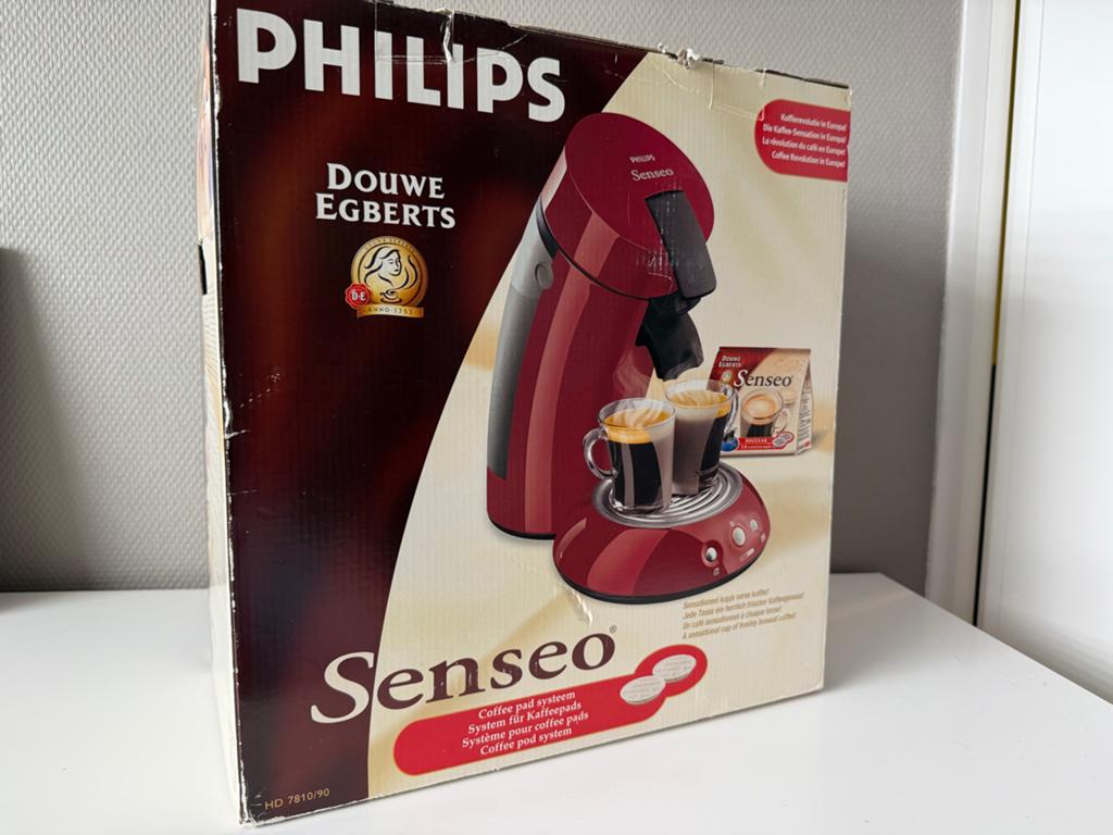 Philips Senseo HD7810/90 Koffiepadapparaat Rood, Koffiepads en cups, Ophalen of Verzenden, 2 tot 4 kopjes, Koffiemachine