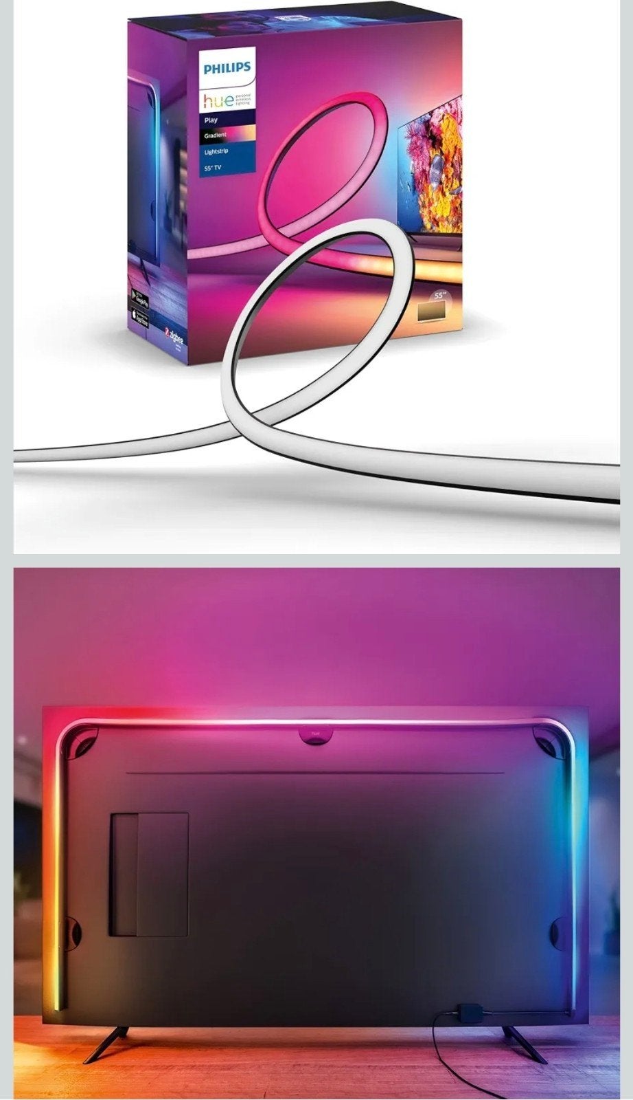 Philips Hue Play gradient lightstrip 55 inch, Ophalen of Verzenden, Zo goed als nieuw