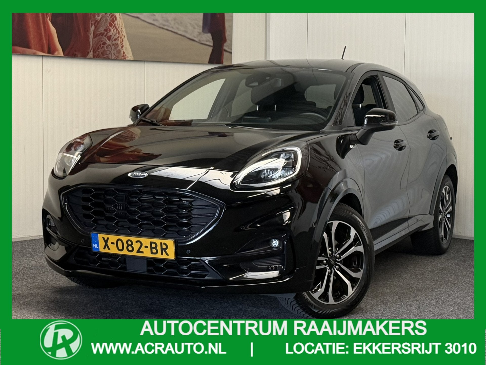 Ford Puma 1.0 ECOBOOST TITANIUM X AUTOMAAT NAVIGATIE ADAPTIV, Auto's, Stof, 1226 kg, Zwart, Bedrijf