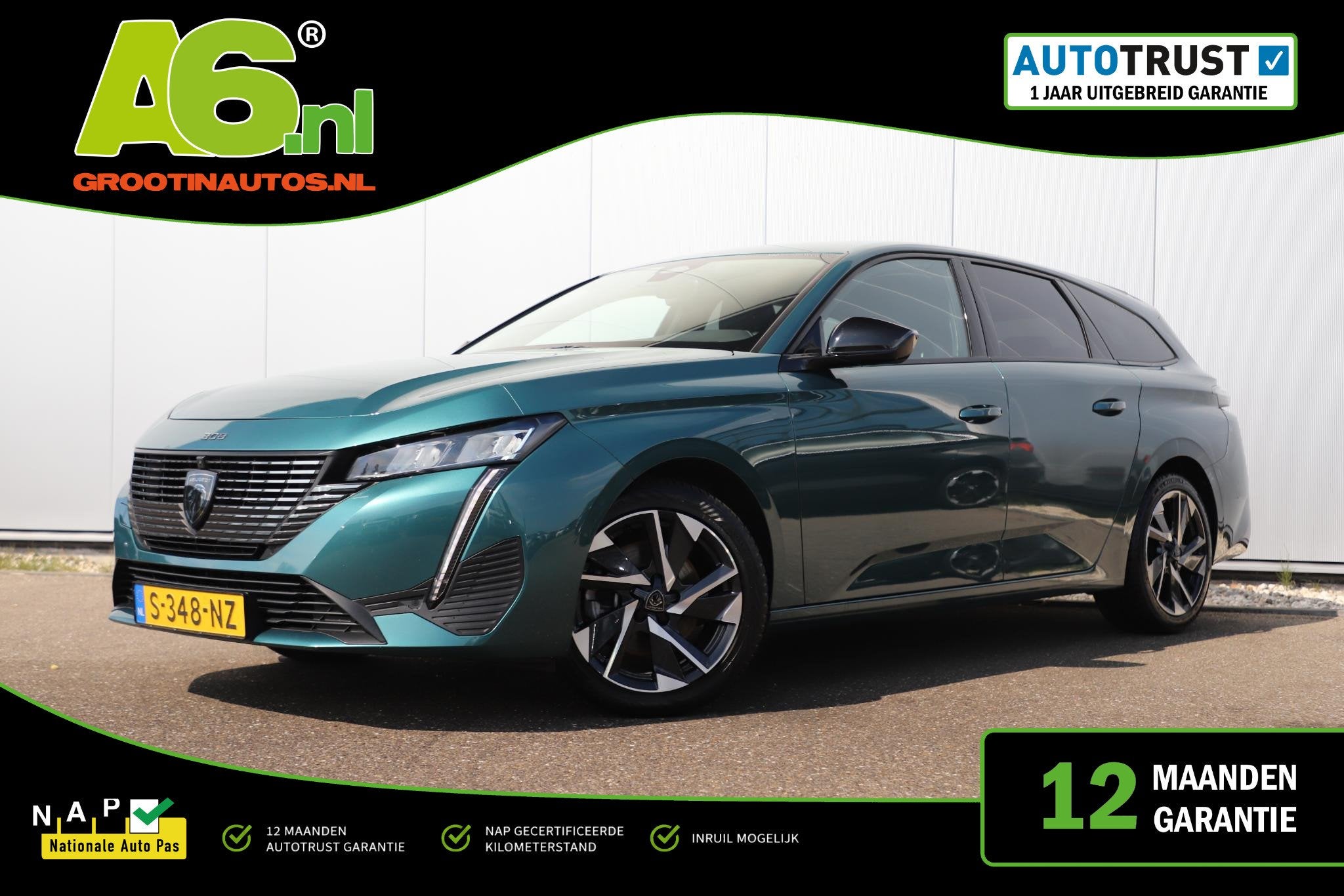 Peugeot 308 SW 1.2 PureTech Allure Pack Business Trekhaak Vi, Auto's, Peugeot, Bedrijf, Te koop, 360° camera, ABS, Achteruitrijcamera