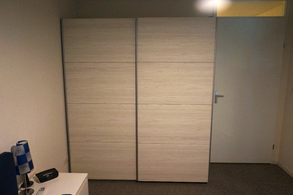 Karwei Monza zweefdeurkast steigerhoutlook 180 cm breed, Huis en Inrichting, Ophalen, Met deur(en), Gebruikt, 200 cm of meer