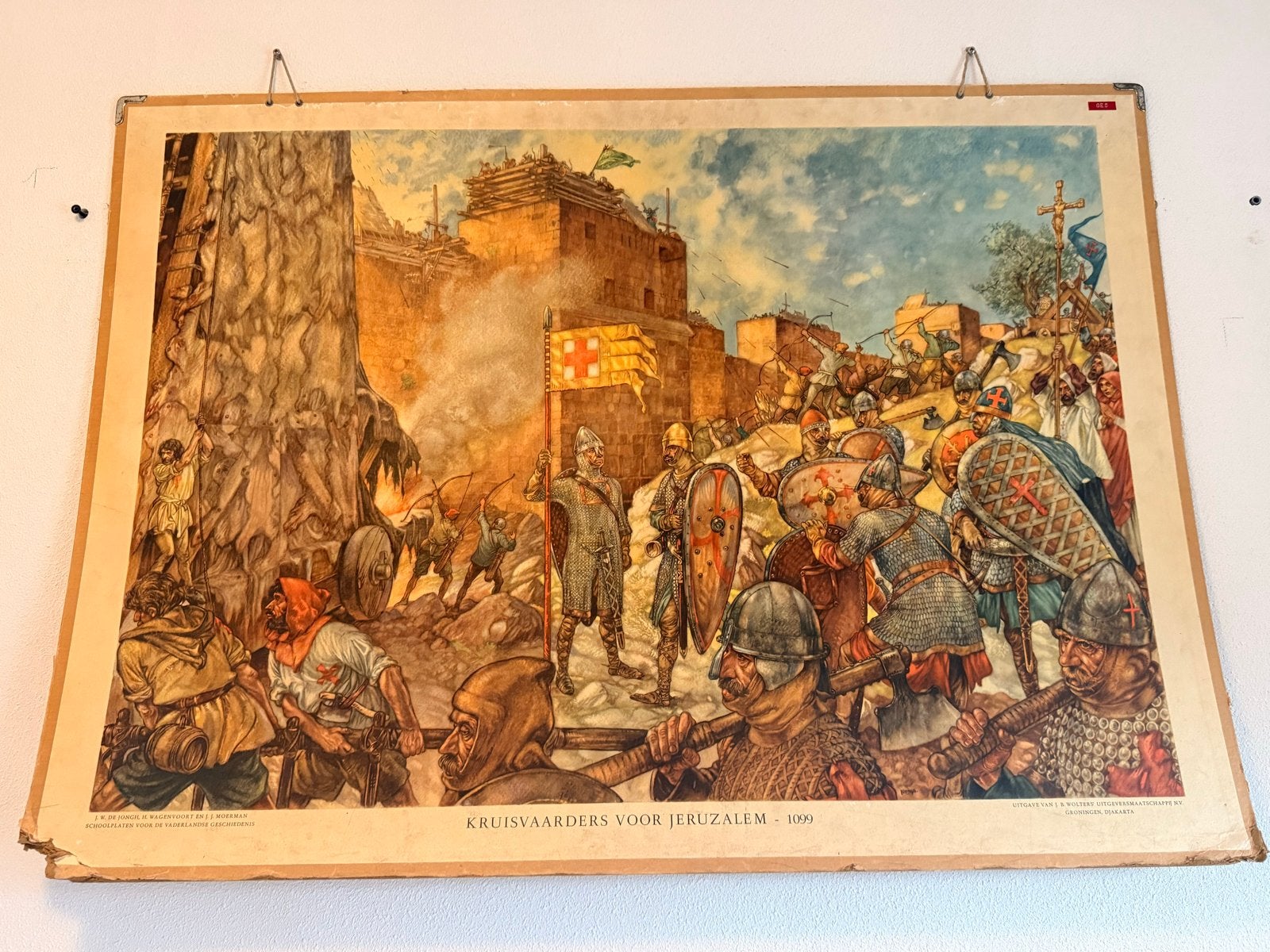 Oude schoolplaat: Kruisvaarders voor Jeruzalem (1099), Ophalen, Geschiedenis