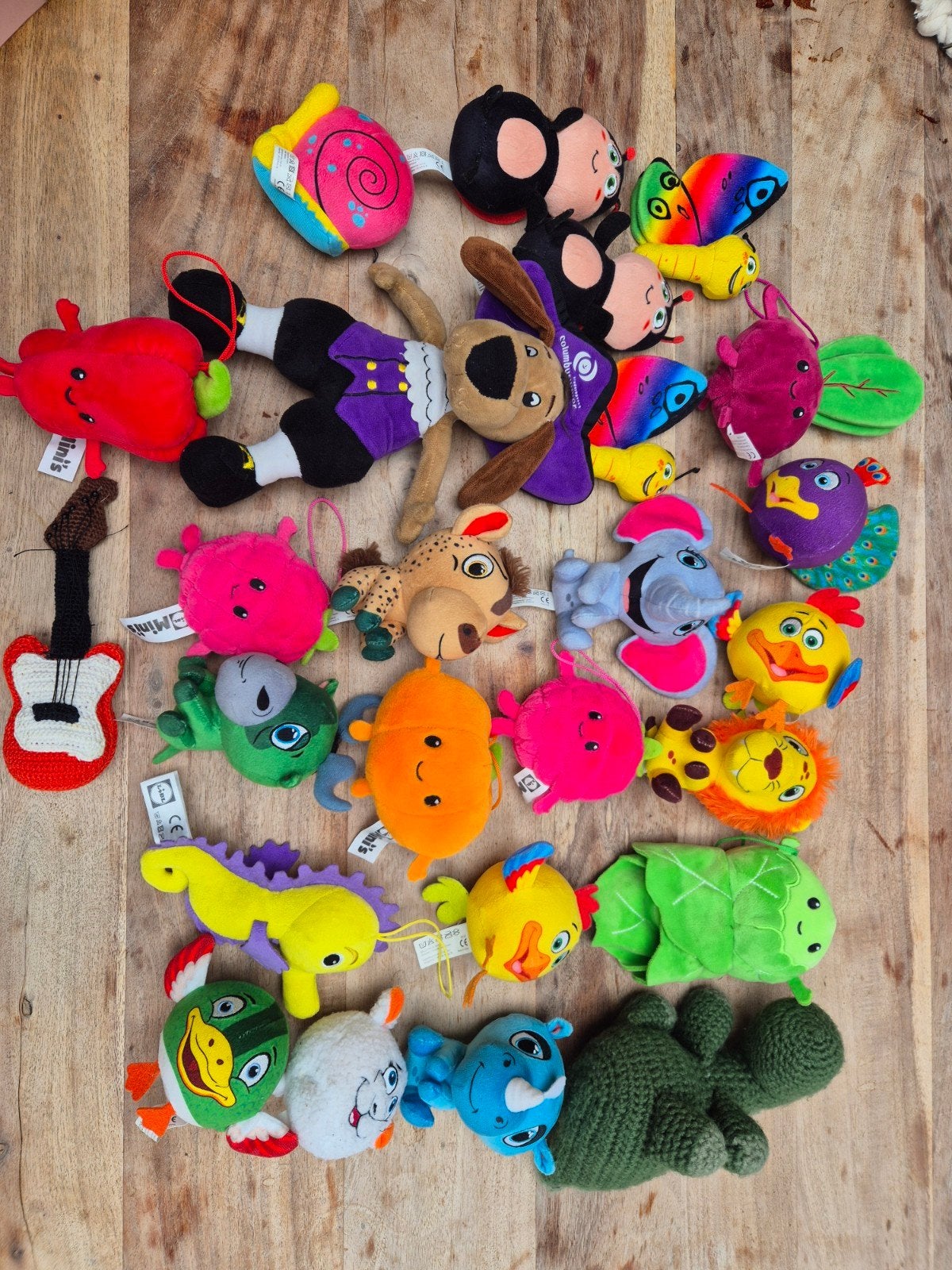 Diverse knuffels, waaronder Lidl mini's - Alles in één koop, Gebruikt, Overige typen, Meerkleurig, Klein (minder dan 20 cm)