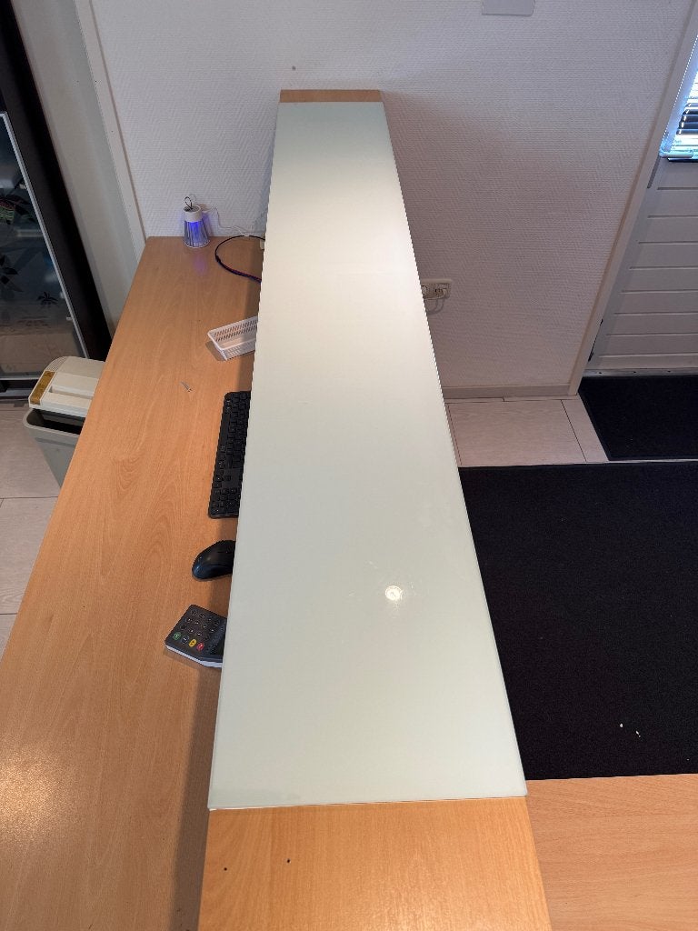 Melkglas glasplaat, Doe-het-zelf en Verbouw, Glas en Ramen, Ophalen, Minder dan 80 cm, 160 cm of meer, Zo goed als nieuw