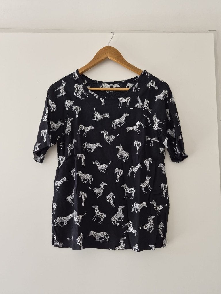 T-shirt Hema maat s dames - zwart, Zwart, Ophalen of Verzenden, Zo goed als nieuw, Korte mouw