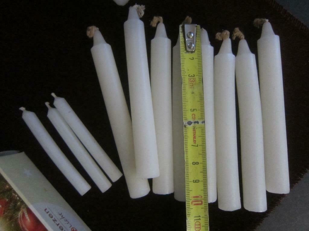 mini kaarsjes kerst boom kaarsen knijpers antiek STEARINE, 10 cm, Overige materialen, Nieuw, Ophalen of Verzenden
