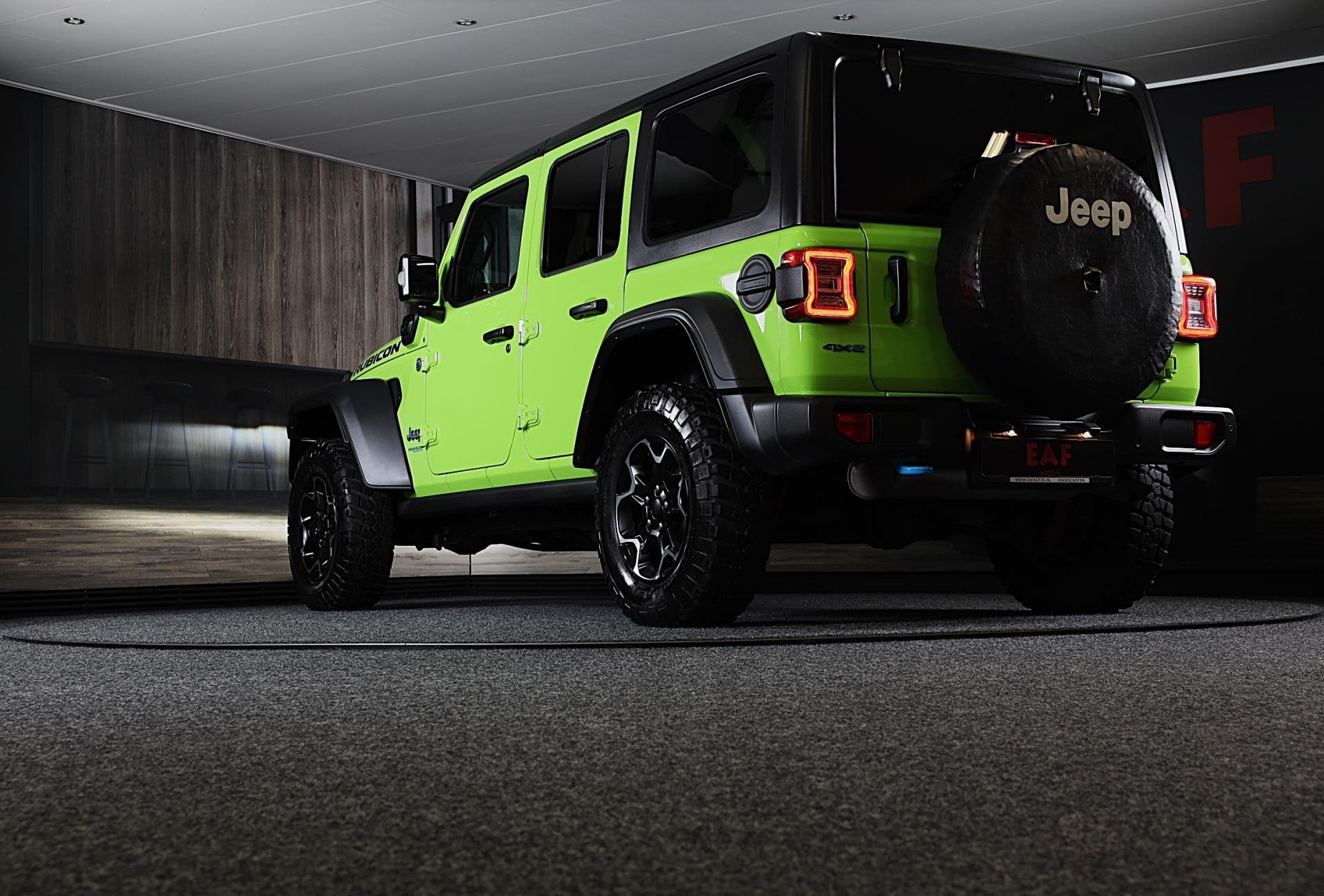 Jeep Wrangler Unlimited 4xe 380 RUBICON / 360 Camera / Leder, Auto's, Automaat, Automatische klimaatregeling, 4 cilinders, Cabriolet