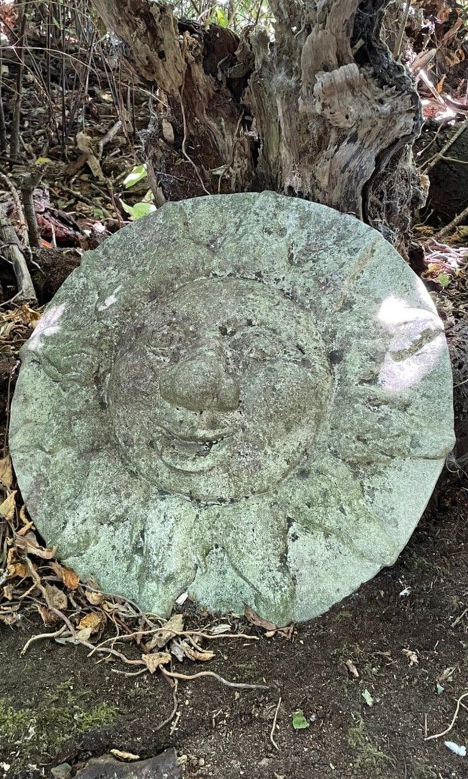 Groot zwaar massief tuinbeeld Zon diameter 45cm, Ophalen, Gebruikt