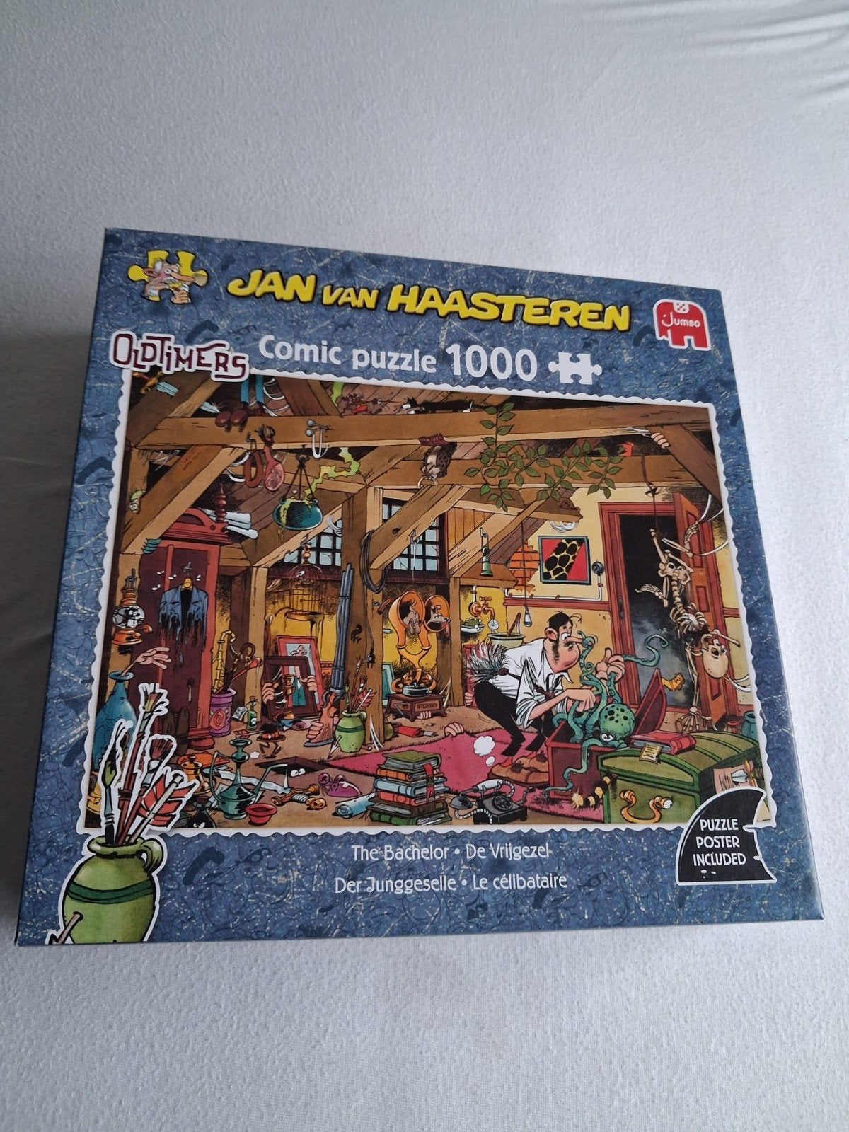 puzzel Jan van Haasteren 1000x stuks de vrijgezel, Ophalen, 500 t/m 1500 stukjes, Zo goed als nieuw