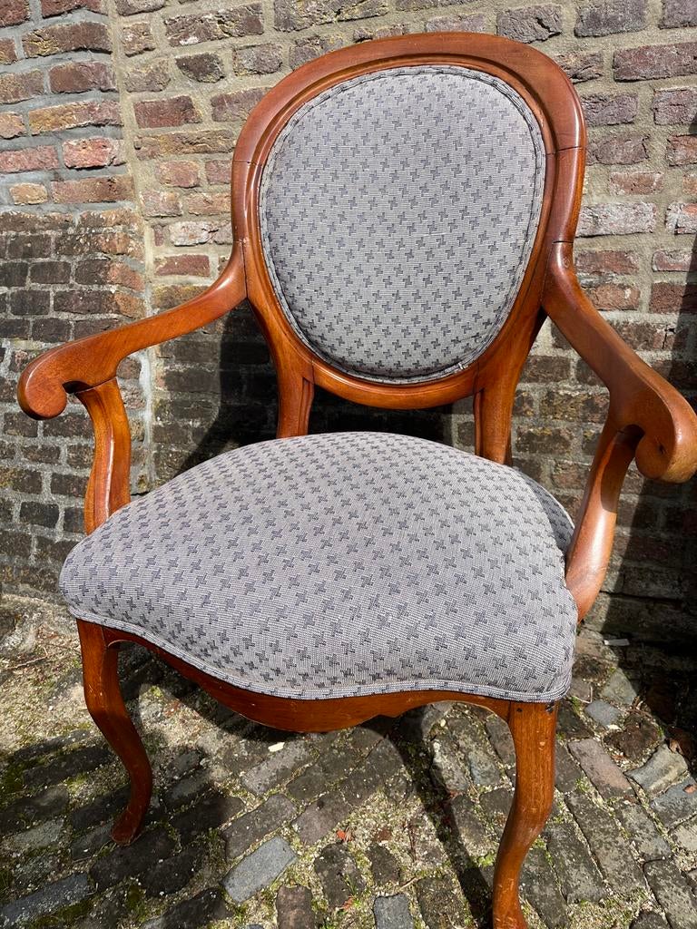 Biedermeier fauteuil nieuw gestoffeerd, Ophalen