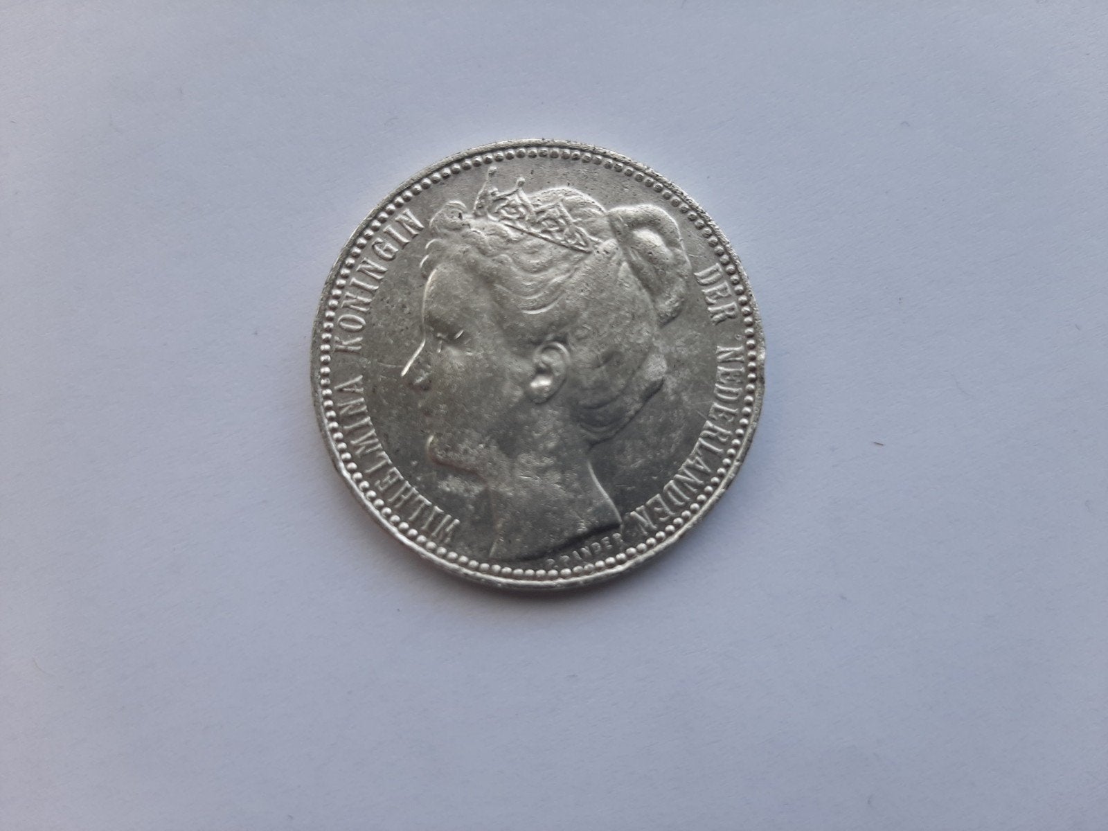 Zilveren Nederlandse 1 gulden munt, Ophalen of Verzenden, Overige landen, Zilver