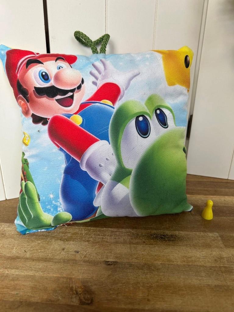 Super Mario 20x20cm kussen om op te hangen, Overige merken, Overige typen, Ophalen of Verzenden, Middelgroot (20 tot 80 cm)