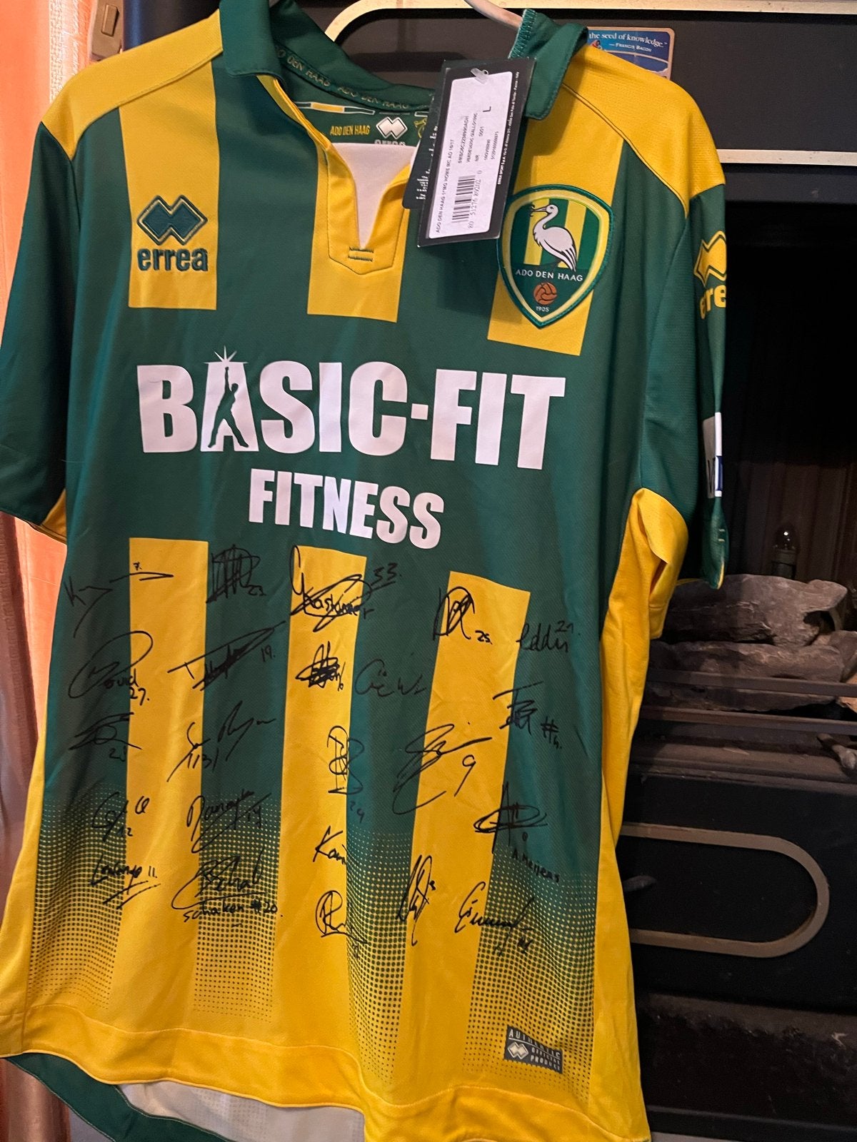ADO Den Haag Thuisshirt 2016-2017 Gesigneerd Maat L, Ophalen, Maat 52/54 (L), Meerkleurig, Nieuw
