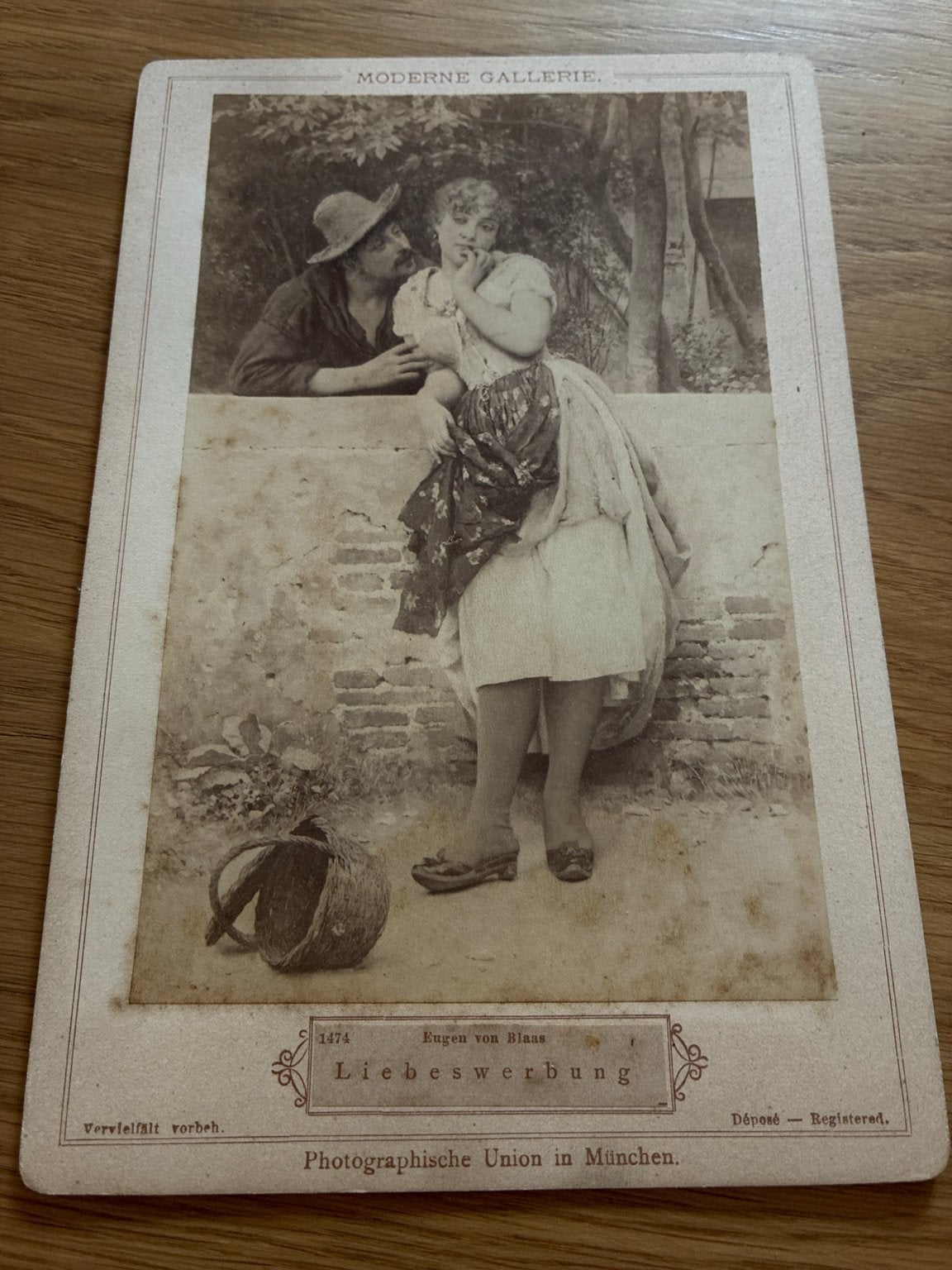 Antieke Kunstkaart Eugen von Blaas Liebeswerbung, Verzenden, Voor 1940, Gebruikt