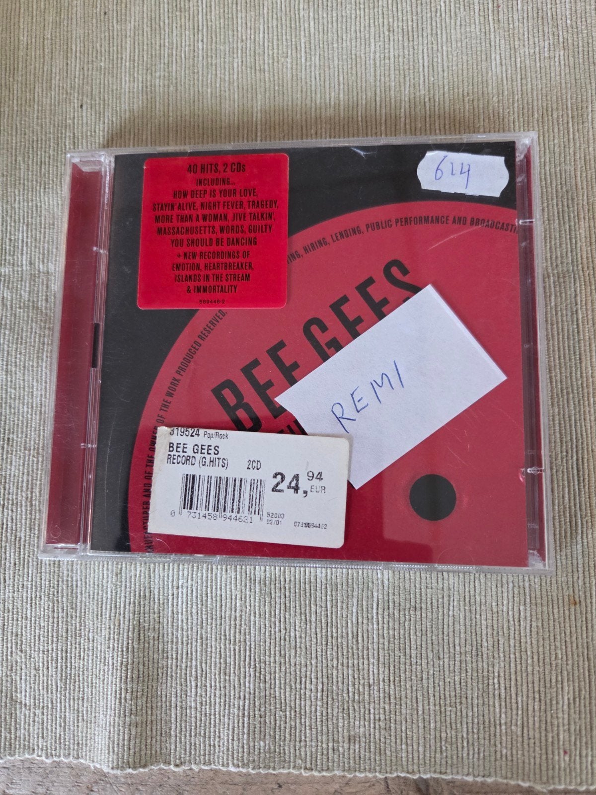 Bee Gees - Record (G. Hits) 2CD - Pop/Rock, Gebruikt, Met bonustracks, Pop, Ophalen of Verzenden