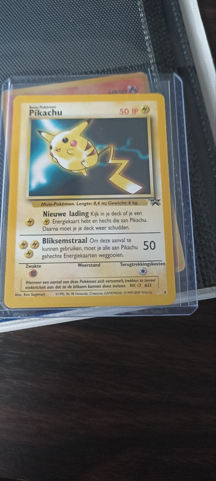 Pikachu Wizard Black Star Promo, Ophalen of Verzenden, Zo goed als nieuw