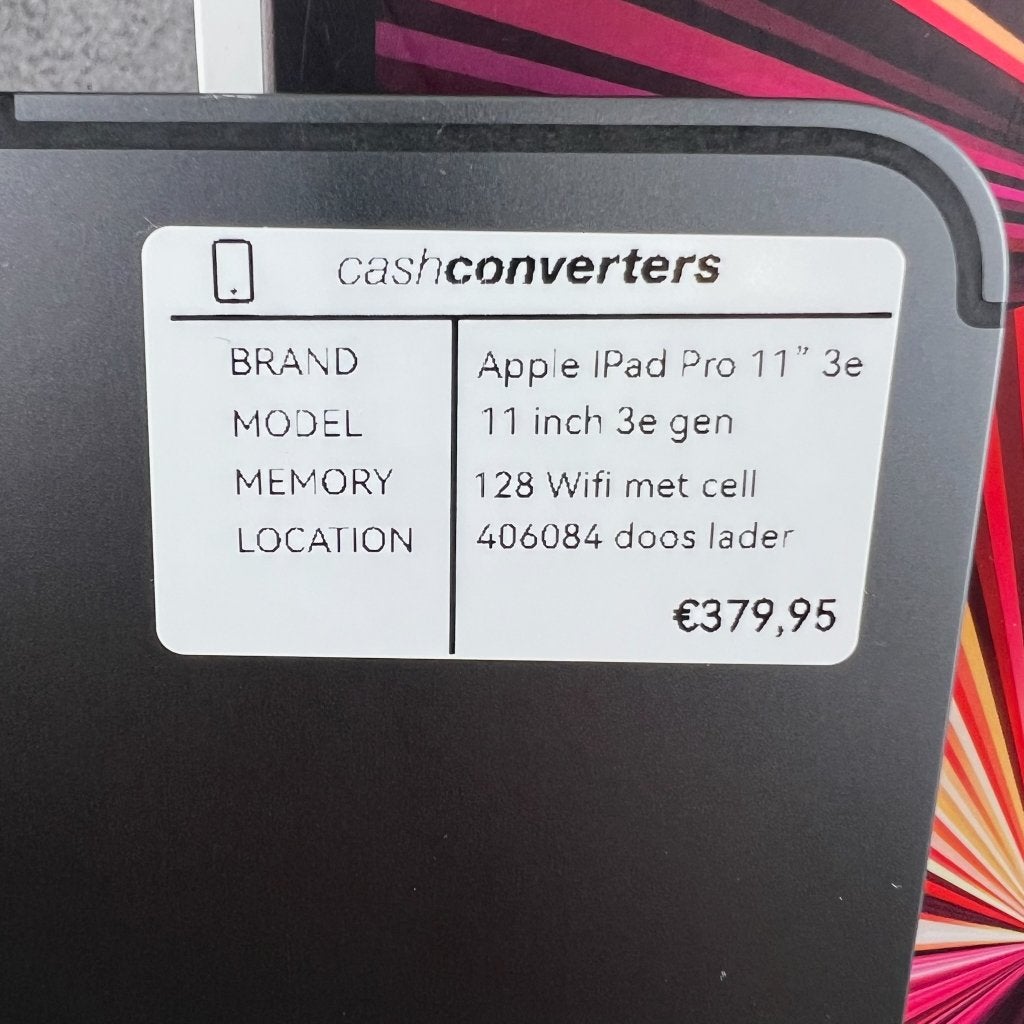 Apple Ipad Pro 11" 3de gen | 128GB | Wifi+Sim | 406084, Gebruikt, Apple iPad, 11 inch, Ophalen of Verzenden