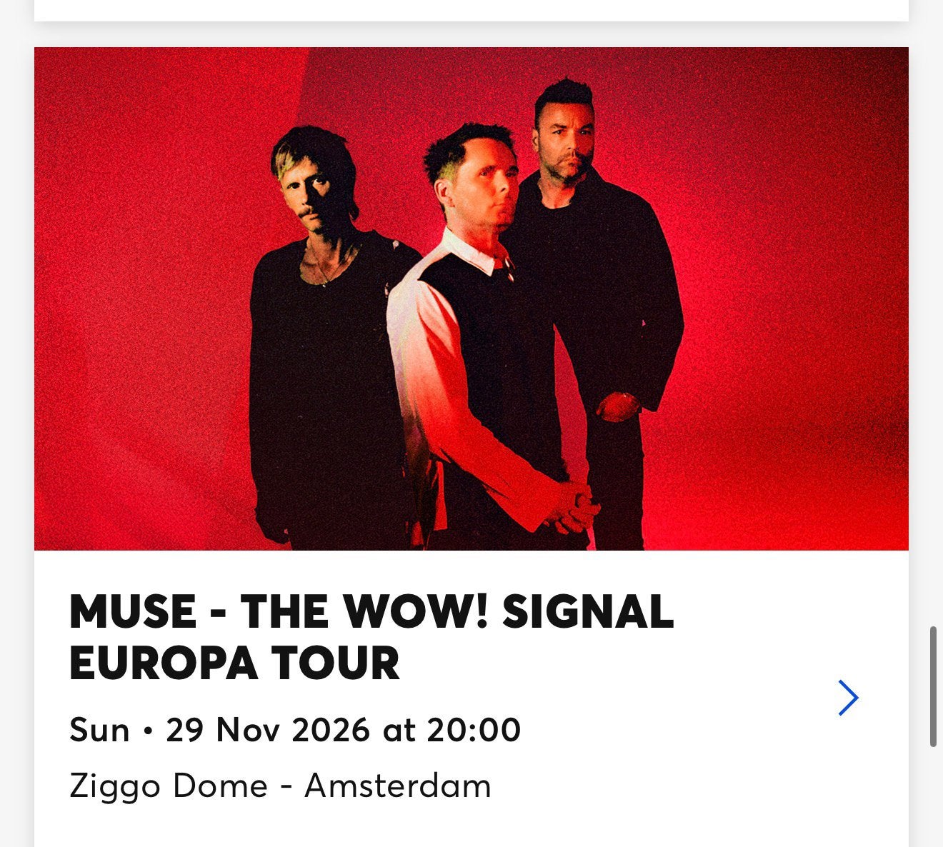 MUSE ziggo dome zitplaatsen te koop, Tickets en Kaartjes, Twee personen, November