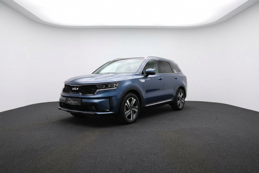 Kia Sorento 1.6 T-GDI PHEV AWD DynamicPlusLine 7P l Pano l L, Auto's, Kia, Gebruikt, 4 cilinders, Blauw, 7 stoelen
