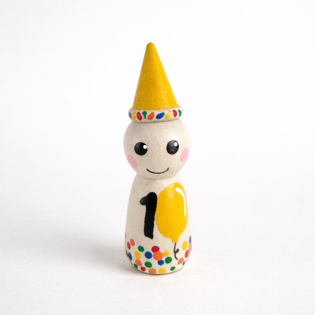 Houten Feest Pegdoll met Leeftijd, Ophalen of Verzenden, Nieuw, Overige typen