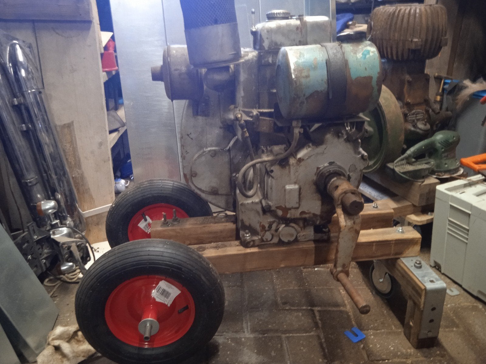Lister Dieselmotor - Oude stationaire motor, Ophalen, Gebruikt