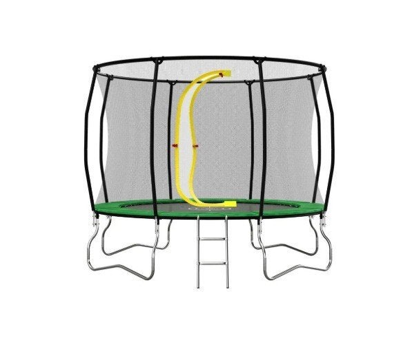 Trampoline met veiligheidsnet 330 cm - rits defect, Ophalen, Gebruikt